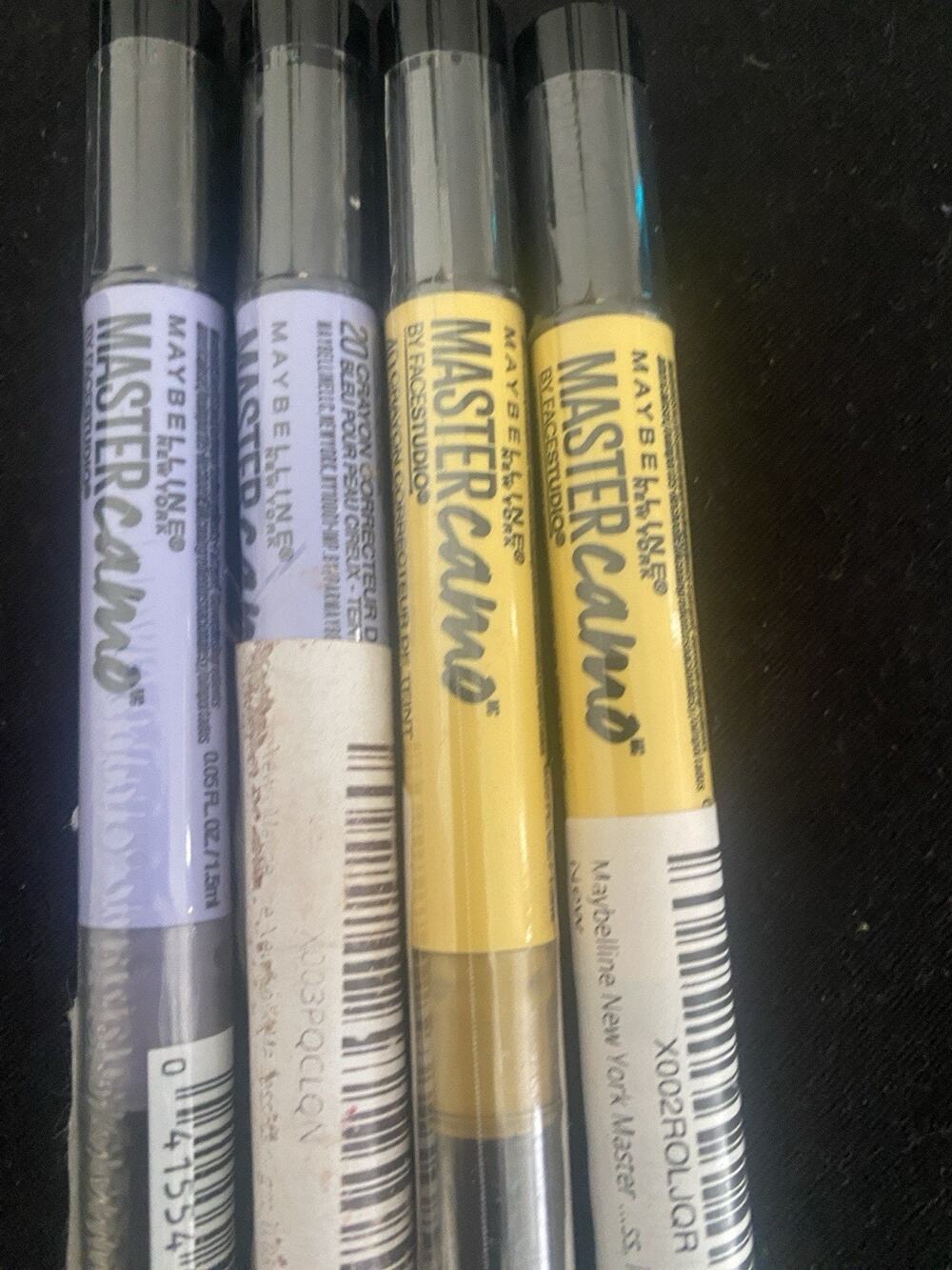 (4) Maybelline Master Camo Color Correcting Pens Sealed - Blue And yellow